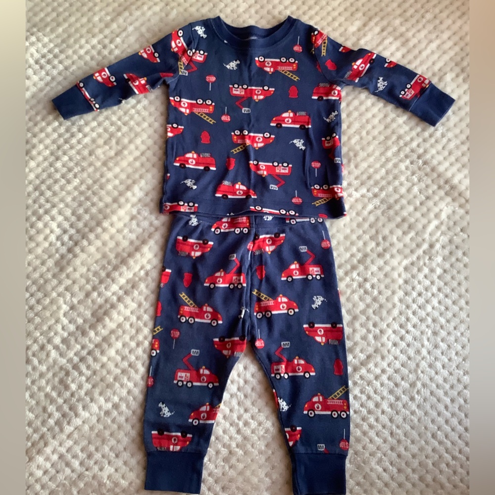 Old Navy Fire Truck Pyjamas Set 6 Months to 12 Months 6M-12M